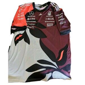 Adidas Mercedes AMG Petrones F1 Team Driver Jersey Aurora Ruby White Size XXL